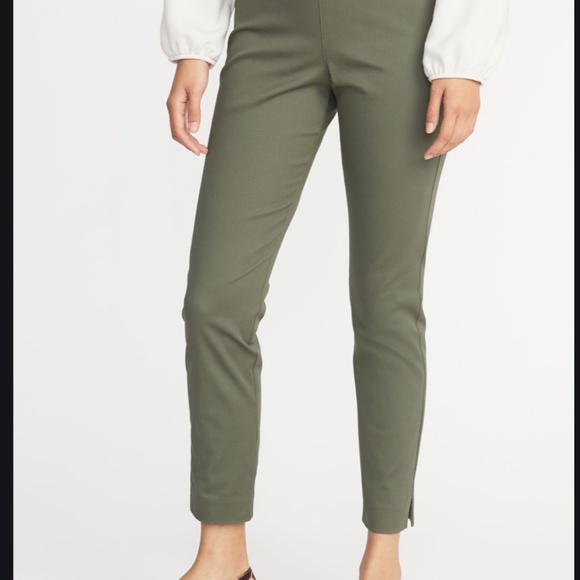 navy high waisted skinny trousers